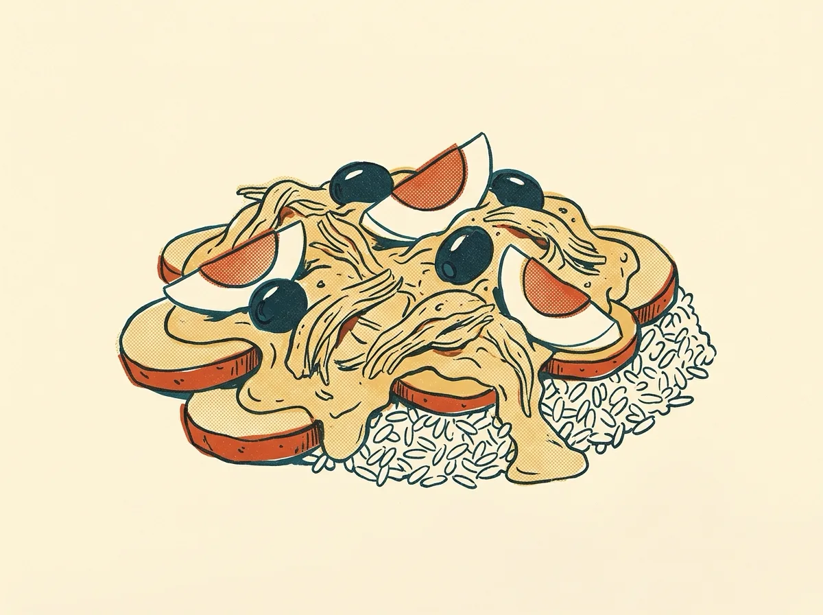 Ají de Gallina, illustrated