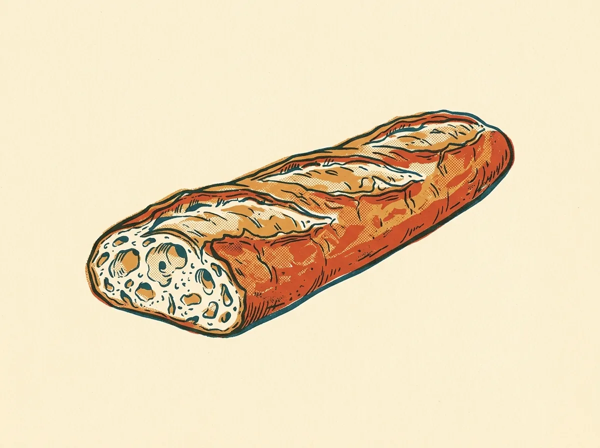 Baguette, illustrated