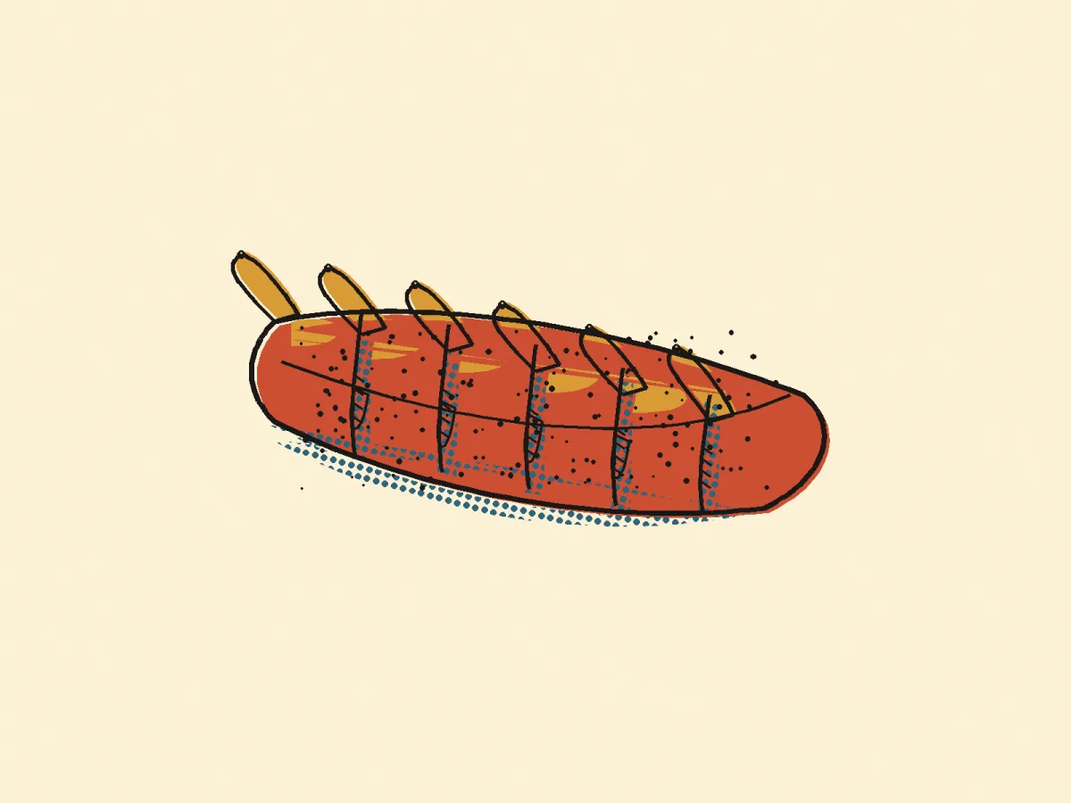 BBQ Ribs, illustrated