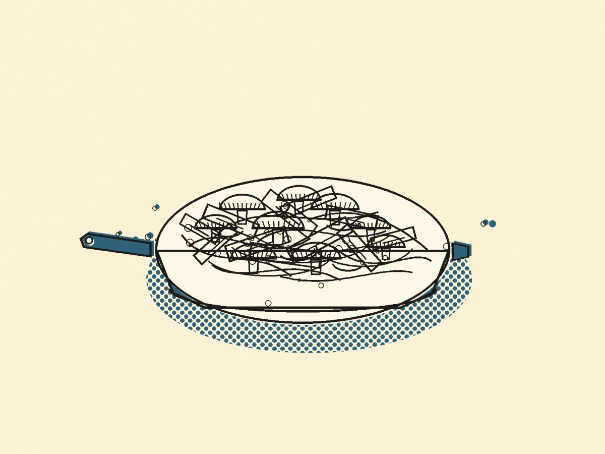 Beef Stroganoff, illustrated