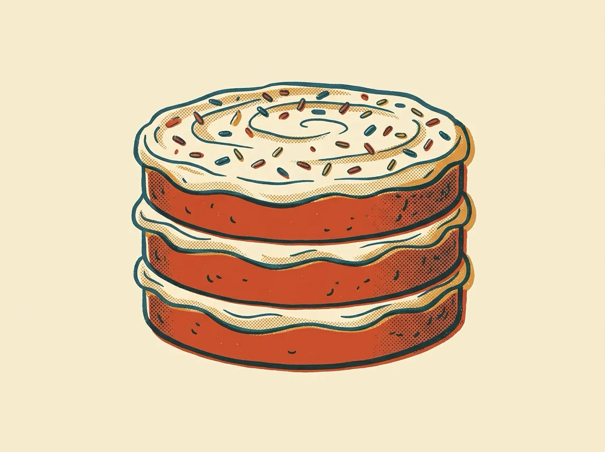 Birthday Cake, illustrated