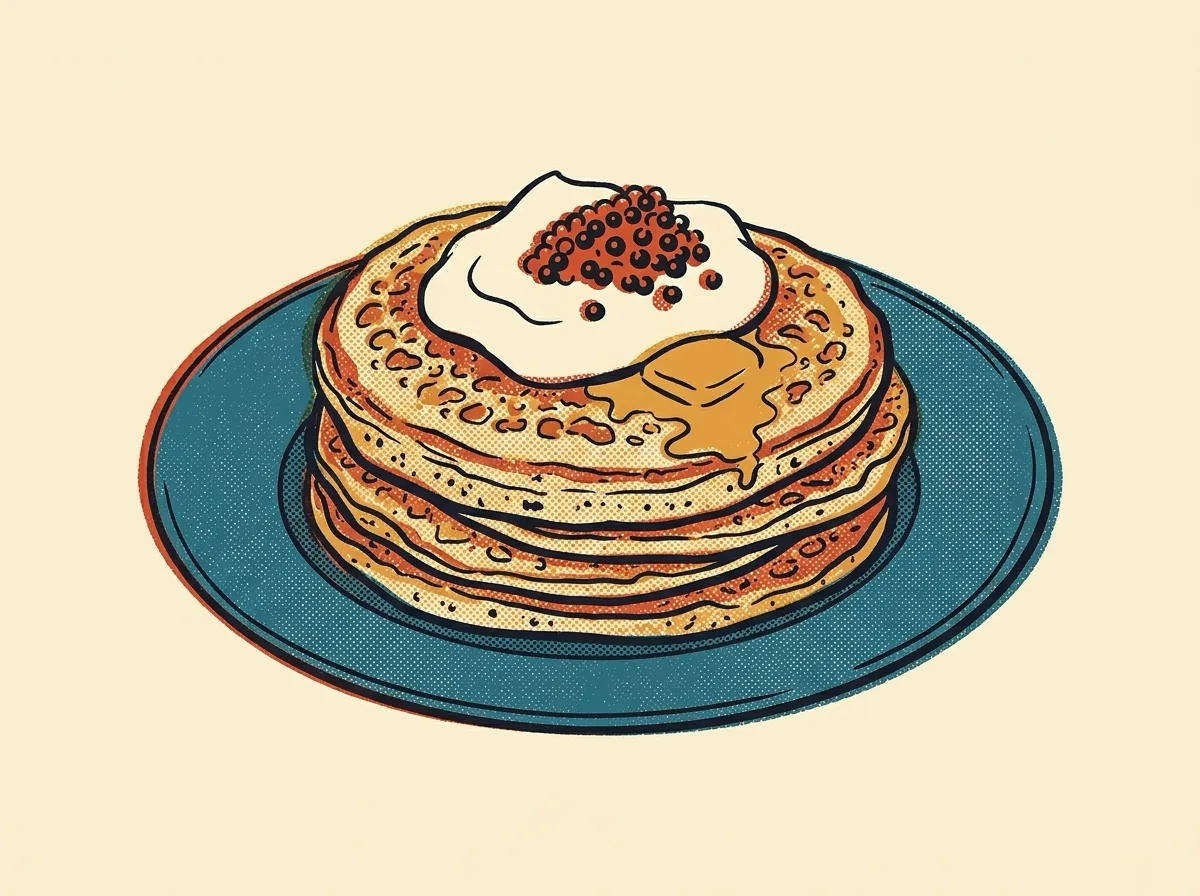 Blini, illustrated