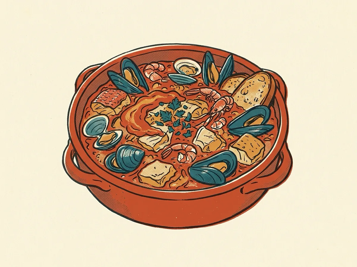 Bouillabaisse, illustrated