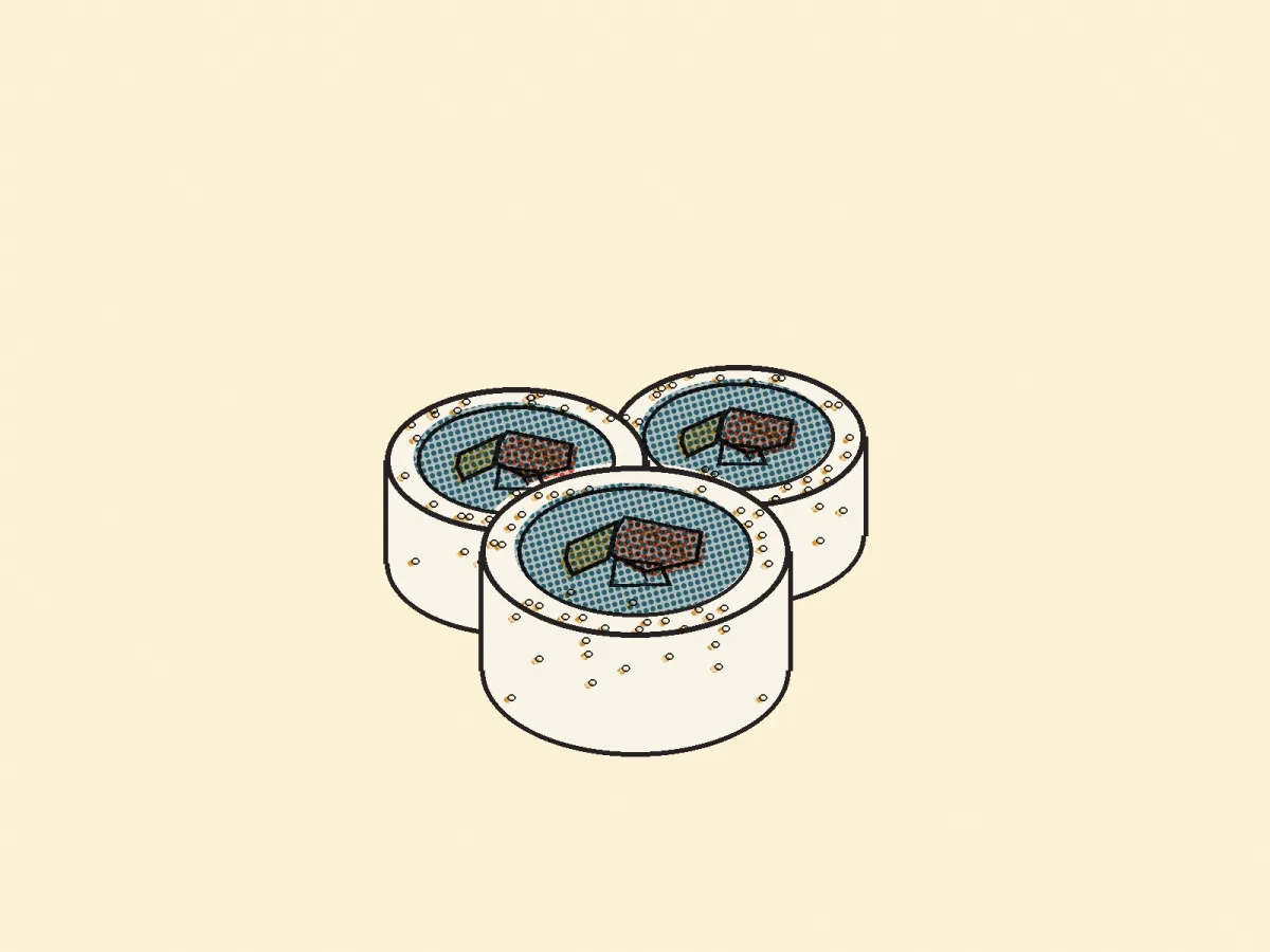 California Roll, illustrated