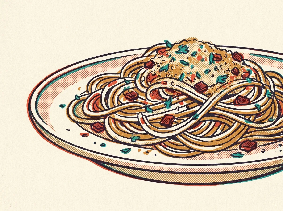 Carbonara, illustrated