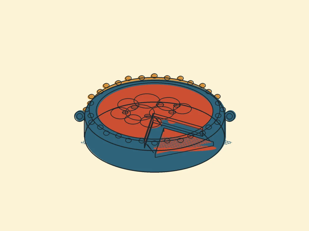 Chicago Deep Dish Pizza, illustrated
