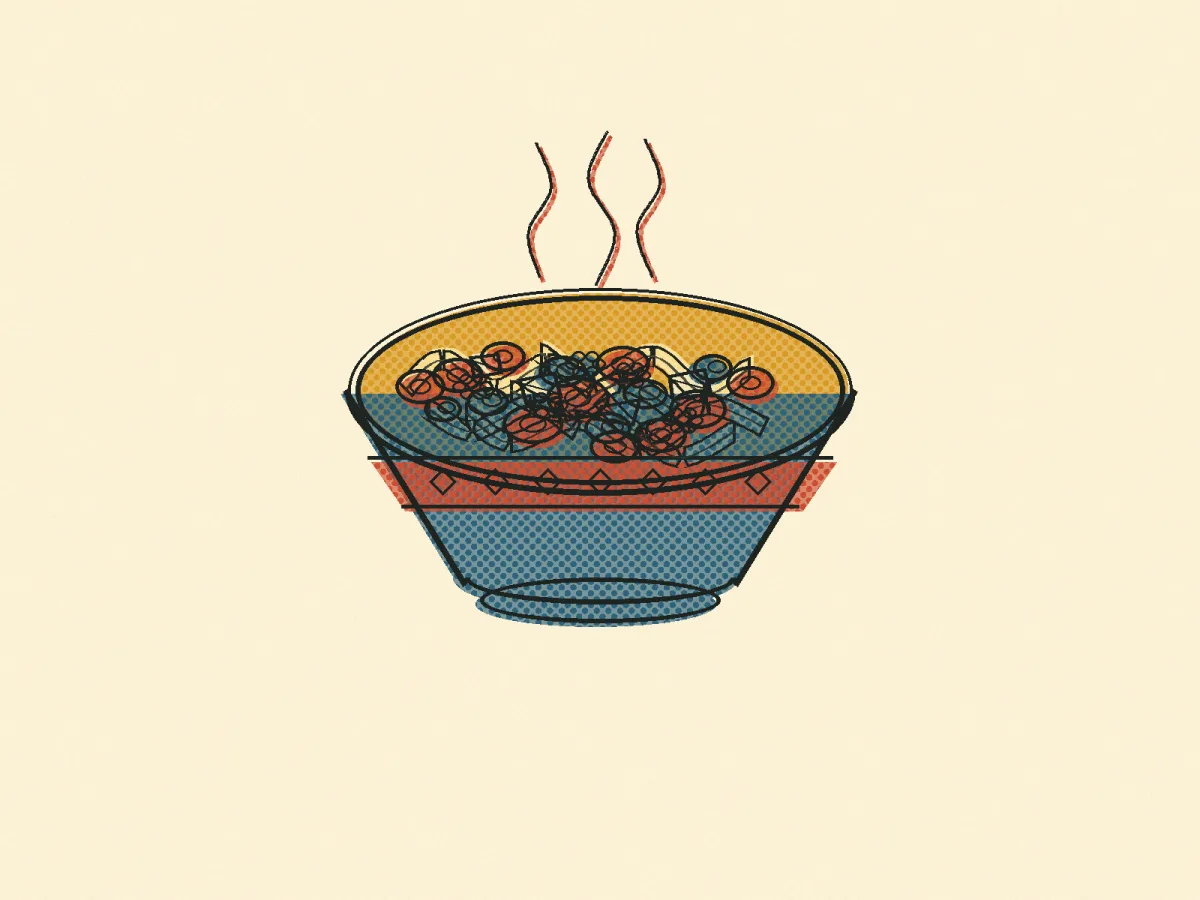 Chicken Noodle Soup, illustrated