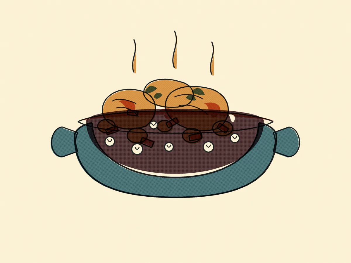 Coq au Vin, illustrated