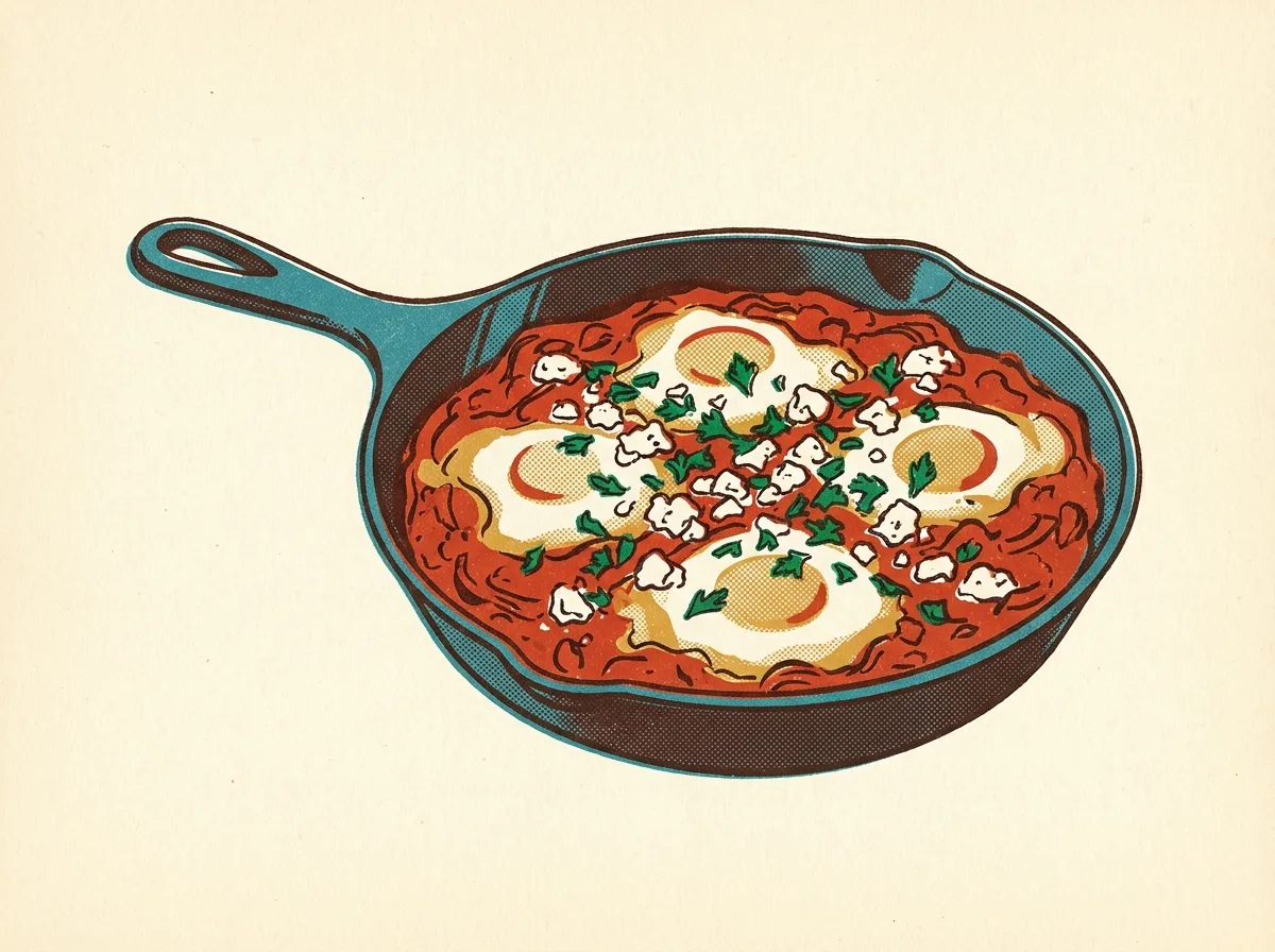 Shakshuka, illustrated